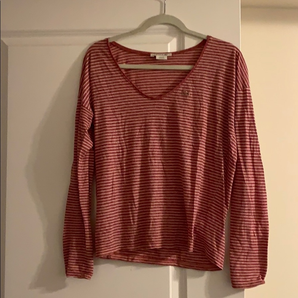 COPY - Long sleeve striped Lacoste tee